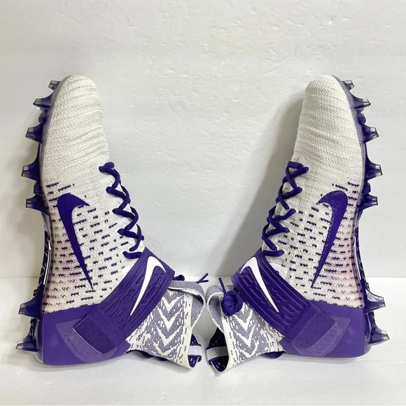 Nike Alpha Menace Elite 2 Football Cleats Size 12 White Purple BV2077-100